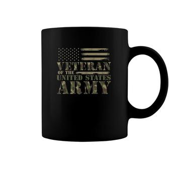 Veteran Of The United States Army Camouflage Us Flag Veteran Coffee Mug | Mazezy