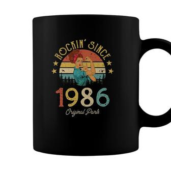 Vintage 1986 Rockin Sine 36Th Birthday Women 36 Years Old Coffee Mug - Seseable