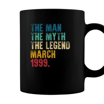 Vintage 1999 Man Myth Legend 22Nd Birthday Gift Retro 22 Years Old Coffee Mug - Seseable