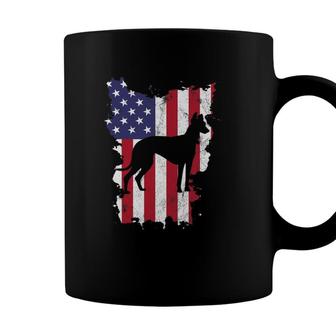 Vintage 4Th Of July Usa Flag Greyhound Dog Owner Coffee Mug