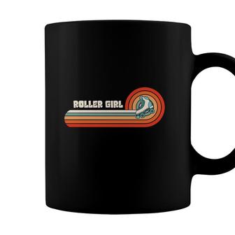 Vintage 80S 90S Roller Girl Skateboarding Lovers Gifts Coffee Mug - Seseable