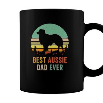 Vintage Aussie Shepherd Papa Best Dad Ever Aussie Coffee Mug - Seseable