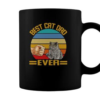 Vintage Best Cat Dad Ever British Shorthair Cats Dad Coffee Mug - Seseable