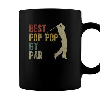 Vintage Best Pop Pop By Par Golfing Fathers Day Grandpa Dad Coffee Mug - Seseable
