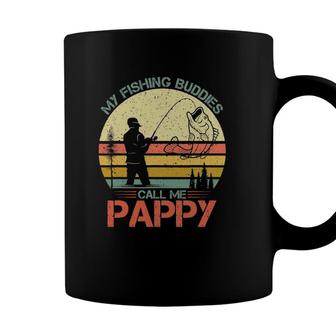 Vintage Fishing Fisherman My Fishing Buddies Call Me Pappy Coffee Mug - Seseable