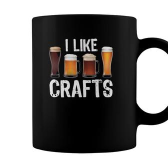 Vintage I Like Crafts Design - Funny Craft Beer Beer Lover Coffee Mug - Seseable