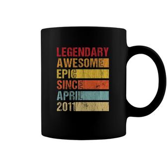 Vintage Legendary Awesome Epic Since April 2011 Birthday Coffee Mug | Mazezy