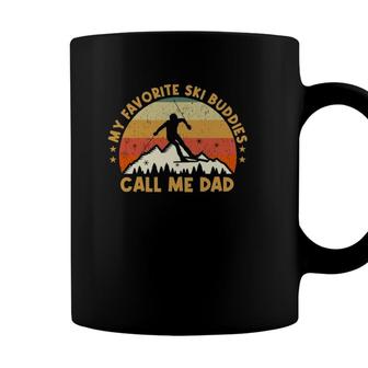 Vintage My Favorite Ski Buddies Call Me Dad Coffee Mug - Seseable