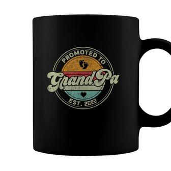 Vintage Promoted To Grandpa 2022 For New Grandpa First Time Coffee Mug - Seseable