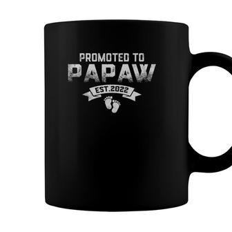 Vintage Promoted To Papaw Est 2022 Fathers Day For New Papaw Coffee Mug - Seseable