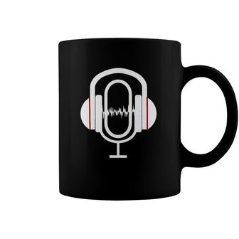 Voiceover Microphone Headphones Waveform Audio Engineer Coffee Mug | Mazezy