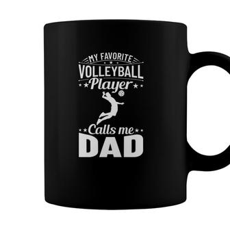 Volleyball Dad My Favorite Volleyball Player Calls Me Dad Coffee Mug - Seseable
