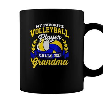 Volleyball Quote My Favorite Player Calls Me Grandma Coffee Mug - Seseable