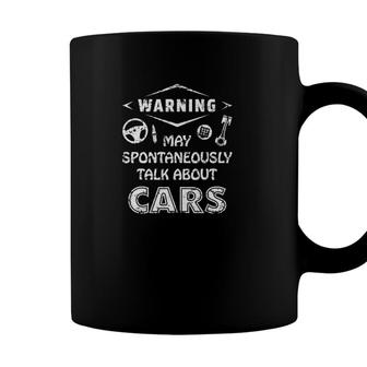 Warning May Spontaneously Talk About Cars Auto Mechanic Coffee Mug - Seseable