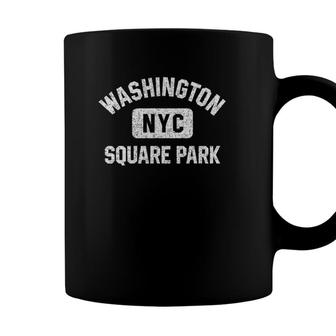 Washington Square Park Nyc Gym Style Distressed White Print Coffee Mug - Seseable