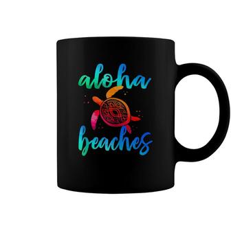 Watercolor Aloha Beaches Turtle Hawaiin Sea Turtles Coffee Mug - Seseable