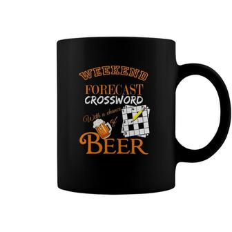 Weekend Forecast Crossword Puzzles With A Beer Humor Gift Coffee Mug | Mazezy