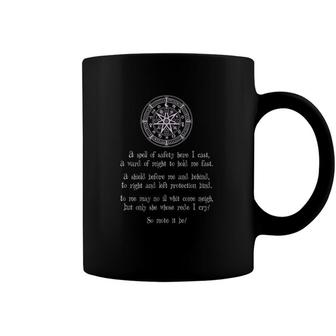 Wiccan & Pagan Apparel Protection Spell & Symbols Of Safety Coffee Mug | Mazezy