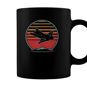 Wingsuit Flying Retro Vintage 80S Style Base Jumping Gift Coffee Mug - Seseable