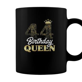 Womens 44Th Birthday Girl Woman Cute Queen 44 Years Old Crown Bday Coffee Mug - Seseable