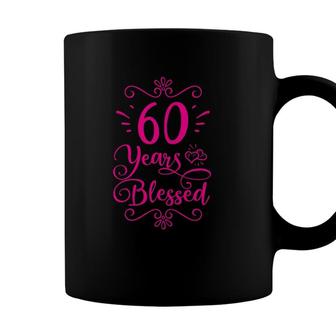 Womens 60 Years Blessed Christian 60Th Birthday 60 Years Old Coffee Mug - Seseable