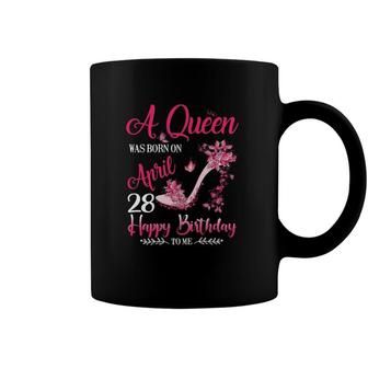 Womens A Queen Was Born On April 28 28Th April Birthday Coffee Mug | Mazezy