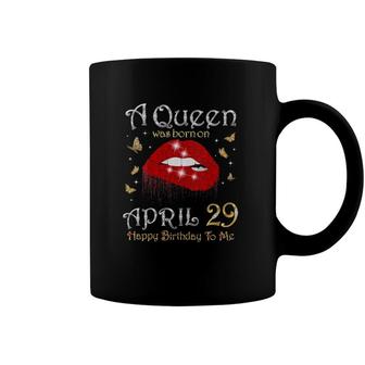 Womens A Queen Was Born On April 29 29Th April Queen Birthday V-Neck Coffee Mug | Mazezy