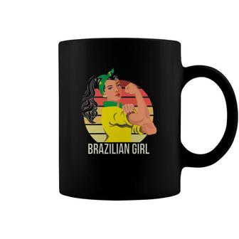 Womens Brazil Flag Brazilian Girl Coffee Mug | Mazezy