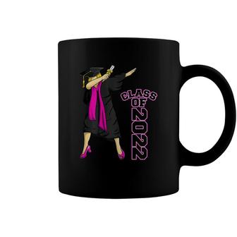 Womens Class Of 2022 Funny Dabbing Senior Girl Graduation Coffee Mug - Seseable
