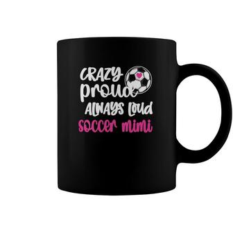 Womens Crazy Proud Loud Soccer Mimi Soccer Player Grandma Mimi V-Neck Coffee Mug | Mazezy
