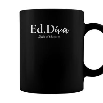 Womens Edd Doctor Of Education EdD Diva Doctorate Graduation V-Neck Coffee Mug - Seseable