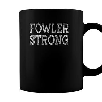 Womens Fowler Strong Squad Family Reunion Last Name Team Custom V-Neck Coffee Mug - Seseable
