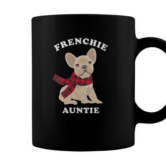 Womens Fun Frenchie Auntie French Bulldog Aunt Gift Family Matching Coffee Mug - Seseable