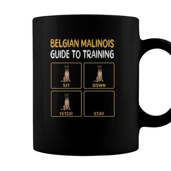 Womens Funny Belgian Malinoi Guide To Training Dog Obedience V-Neck Coffee Mug - Seseable