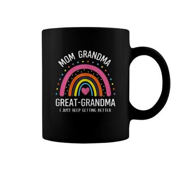 Womens Funny Mom Grandma Great Grandma Funny Mothers Day Rainbow Coffee Mug - Seseable