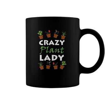 Womens Gardening Gif Funny Plants Meme Crazy Plant Lady V-Neck Coffee Mug | Mazezy CA