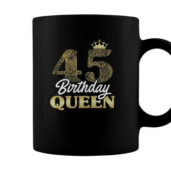 Womens Gift 45Th Birthday Born 1977 Sweet Birthday Queen Crown Coffee Mug - Seseable