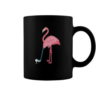 Womens Golf Flamingo Lover Gift Floral Women Men Funny Summer Cute V-Neck Coffee Mug | Mazezy