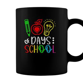 Womens Happy 100Th Day Of School Teacher Student 100 Days Smarter V-Neck Coffee Mug - Seseable