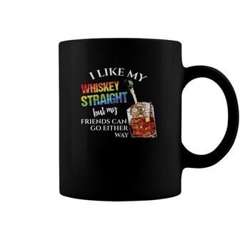 Womens I Like Whiskey Straight But My Friends Can Go Either Way Coffee Mug | Mazezy UK
