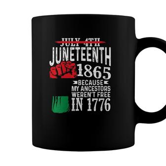 Womens July 4Th Juneteenth 1865 Because My Ancestors Gift V-Neck Coffee Mug - Seseable