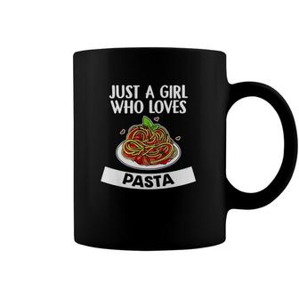Womens Just A Girl Who Loves Pasta Cute Italian Food Lover Costume Coffee Mug | Mazezy