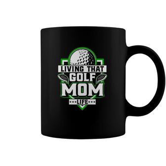 Womens Living That Golf Mom Life - Golfer Golfing Golf Lover Mother Coffee Mug | Mazezy DE
