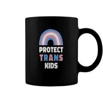 Womens Protect Trans Kids Transgender Lives Matter Pride Month V-Neck Coffee Mug | Mazezy