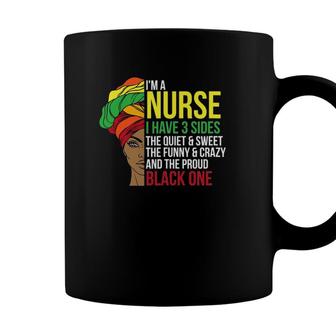 Womens Proud Black Nurse Woman Afro Cool Black History Month Gift Coffee Mug - Seseable