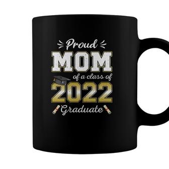 Womens Proud Mom Class Of 2022 Graduate Senior 22 Graduation Mother V-Neck Coffee Mug - Seseable
