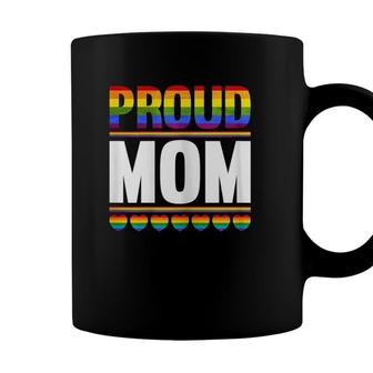 Womens Proud Mom Lesbian Lgbt Pride Month Queer Women Gift Lgbt Coffee Mug - Seseable