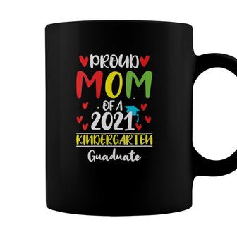 Womens Proud Mom Of A 2021 Kindergarten Graduate Gift For Graduates V-Neck Coffee Mug - Seseable