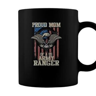 Womens Proud Mom Of Us Army Ranger V-Neck Coffee Mug - Seseable