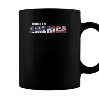 Womens Proud To Be Made In America Patriotic 4Th Of July Usa Flag V-Neck Coffee Mug